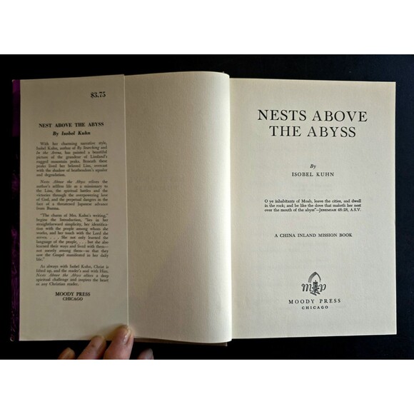 Nests Above The Abyss 1964 & In the Arena 1958 Isobel Kuhn Moody Press HCDJs - Picture 2 of 8